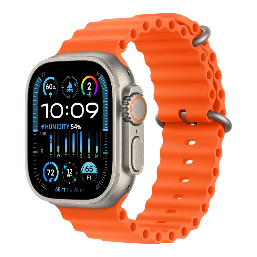 Apple Watch Ultra 2 GPS + Cellular, 49mm Titanium Case with Orange Ocean Band - alAsil Apple Watch Ultra 2 GPS + Cellular, 49mm Titanium Case with Orange Ocean Band 45676e-4.myshopify.com Apple Apple Watch Ultra 2 GPS + Cellular, 49mm Titanium Case with Orange Ocean Band 45676e-4.myshopify.com Apple