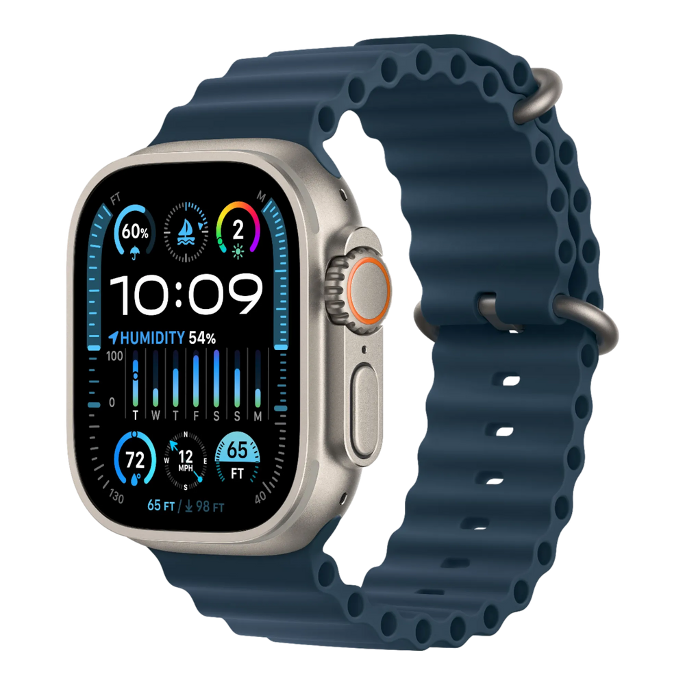 Apple Watch Ultra 2 GPS + Cellular, 49mm Titanium Case with Blue Ocean Band - alAsil Apple Watch Ultra 2 GPS + Cellular, 49mm Titanium Case with Blue Ocean Band 45676e-4.myshopify.com Apple Apple Watch Ultra 2 GPS + Cellular, 49mm Titanium Case with Blue Ocean Band 45676e-4.myshopify.com Apple