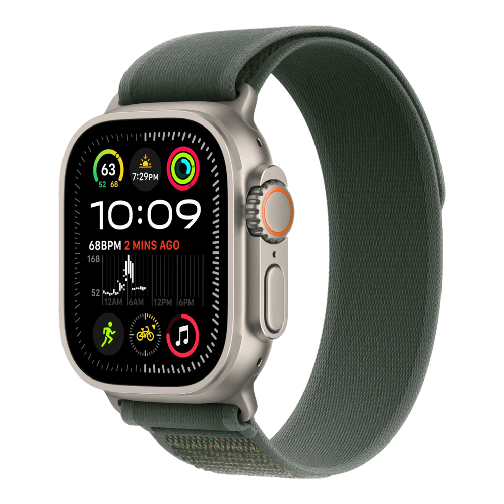 Apple Watch Ultra 2 GPS + Cellular, 49mm Natural Titanium Case with Green Trail Loop - M/L - alAsil Apple Watch Ultra 2 GPS + Cellular, 49mm Natural Titanium Case with Green Trail Loop - M/L 45676e-4.myshopify.com Apple Apple Watch Ultra 2 GPS + Cellular, 49mm Natural Titanium Case with Green Trail Loop - M/L 45676e-4.myshopify.com Apple