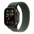 Apple Watch Ultra 2 GPS + Cellular, 49mm Black Titanium Case with Dark Green Alpine Loop - Medium