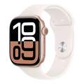 Apple Watch Series 10 GPS, 46mm Rose Gold Aluminum Case with Light Blush Sport Band - M/L