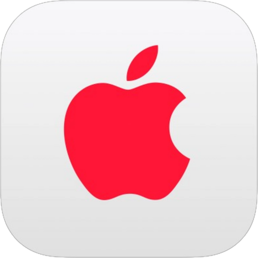 Red Apple logo on a white square background