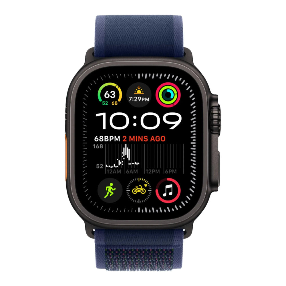 Apple Watch Ultra 2 GPS + Cellular, 49mm Black Titanium Case with Blue Trail Loop - M/L - alAsil Apple Watch Ultra 2 GPS + Cellular, 49mm Black Titanium Case with Blue Trail Loop - M/L 45676e-4.myshopify.com Apple Apple Watch Ultra 2 GPS + Cellular, 49mm Black Titanium Case with Blue Trail Loop - M/L 45676e-4.myshopify.com Apple