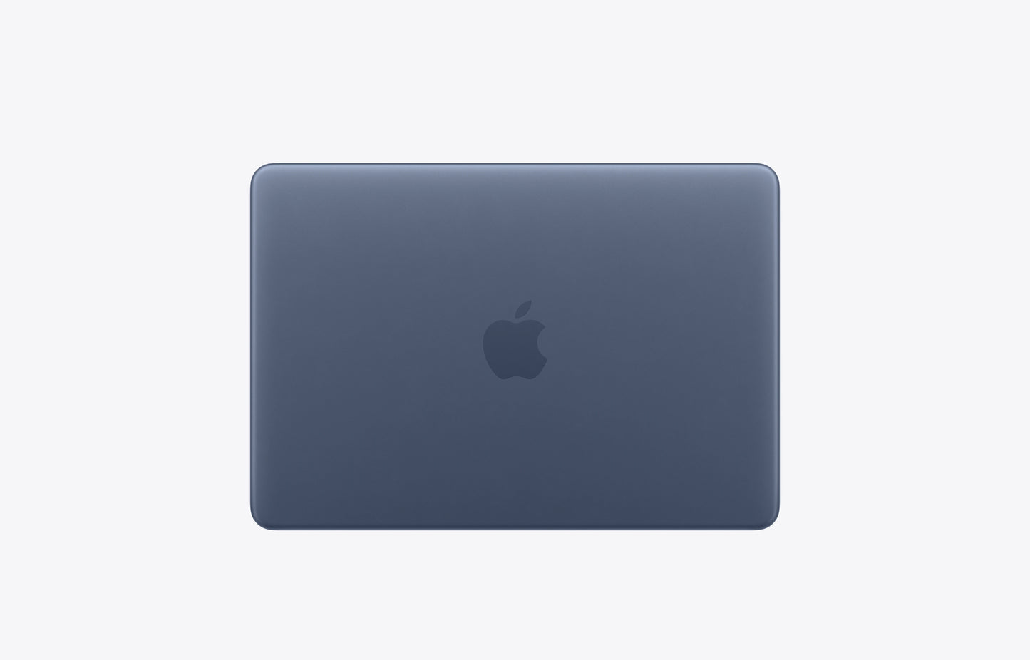 Apple MacBook Neo in Indigo, featuring a sleek design with the Apple logo on the cover.
