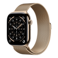 Apple Watch Series 11 GPS + Cellular, 46mm Gold Titanium Case with Gold Milanese Loop - S/M