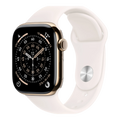 Apple Watch Series 11 GPS + Cellular, 42mm Gold Titanium Case with Light Blush Sport Band - S/M