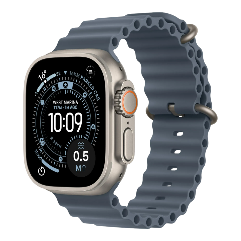 Apple Watch Ultra 3 GPS + Cellular, 49mm Natural Titanium Case with Anchor Blue Ocean Band 45676e-4.myshopify.com Apple Apple Watch Ultra 3 GPS + Cellular, 49mm Natural Titanium Case with Anchor Blue Ocean Band 45676e-4.myshopify.com Apple