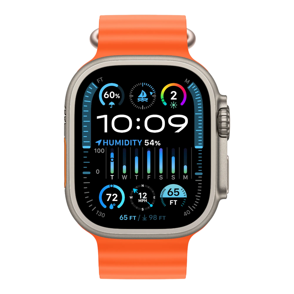 Apple Watch Ultra 2 GPS + Cellular, 49mm Titanium Case with Orange Ocean Band - alAsil Apple Watch Ultra 2 GPS + Cellular, 49mm Titanium Case with Orange Ocean Band 45676e-4.myshopify.com Apple Apple Watch Ultra 2 GPS + Cellular, 49mm Titanium Case with Orange Ocean Band 45676e-4.myshopify.com Apple