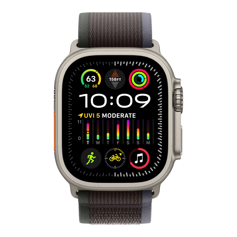 Apple Watch Ultra 2 GPS + Cellular, 49mm Titanium Case with Blue/Black Trail Loop - S/M - alAsil Apple Watch Ultra 2 GPS + Cellular, 49mm Titanium Case with Blue/Black Trail Loop - S/M 45676e-4.myshopify.com Apple Apple Watch Ultra 2 GPS + Cellular, 49mm Titanium Case with Blue/Black Trail Loop - S/M 45676e-4.myshopify.com Apple
