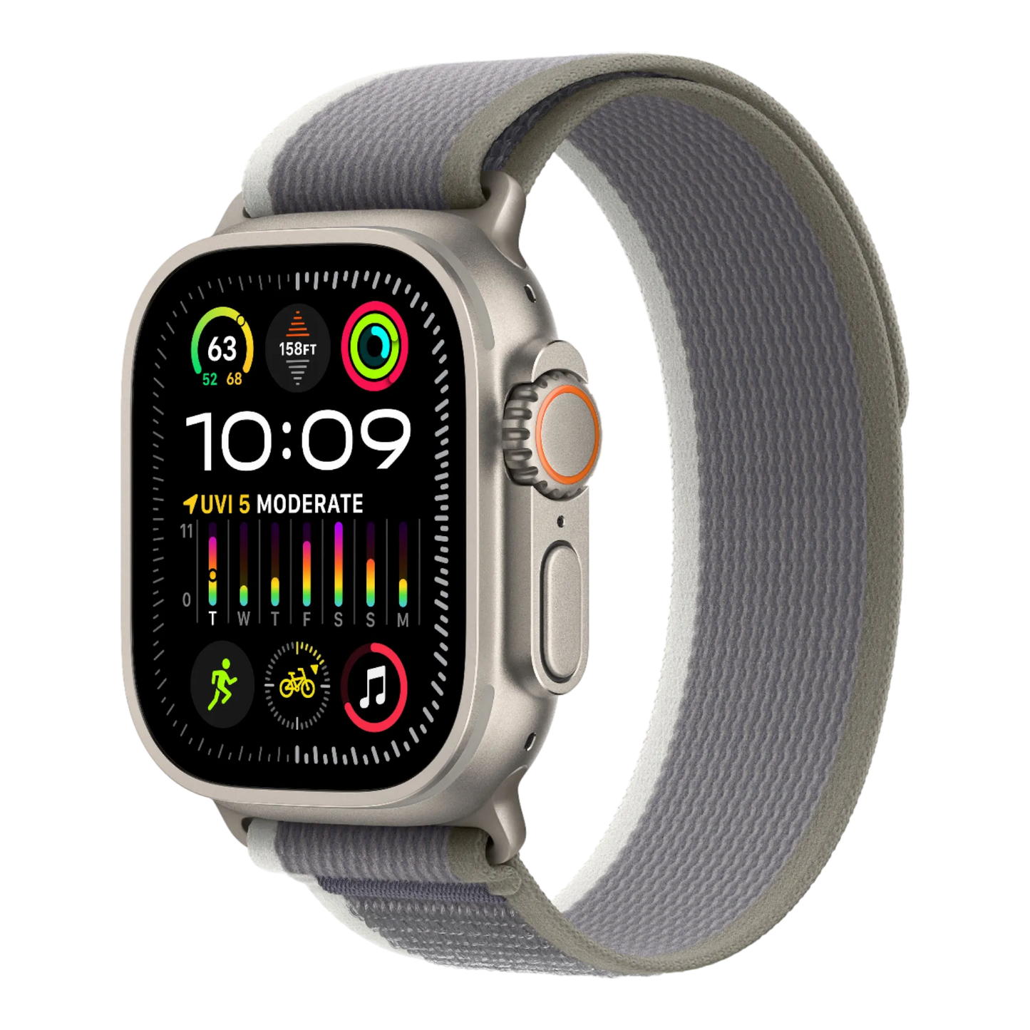 Apple Watch Ultra 2 GPS + Cellular, 49mm Titanium Case with Green/Gray Trail Loop - S/M - alAsil Apple Watch Ultra 2 GPS + Cellular, 49mm Titanium Case with Green/Gray Trail Loop - S/M 45676e-4.myshopify.com Apple Apple Watch Ultra 2 GPS + Cellular, 49mm Titanium Case with Green/Gray Trail Loop - S/M 45676e-4.myshopify.com Apple