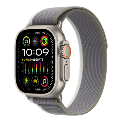 Apple Watch Ultra 2 GPS + Cellular, 49mm Titanium Case with Green/Gray Trail Loop - S/M - alAsil Apple Watch Ultra 2 GPS + Cellular, 49mm Titanium Case with Green/Gray Trail Loop - S/M 45676e-4.myshopify.com Apple Apple Watch Ultra 2 GPS + Cellular, 49mm Titanium Case with Green/Gray Trail Loop - S/M 45676e-4.myshopify.com Apple
