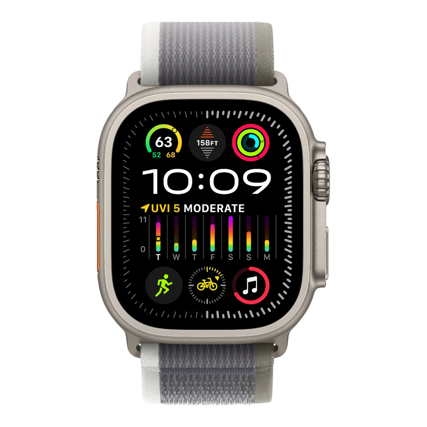 Apple Watch Ultra 2 GPS + Cellular, 49mm Titanium Case with Green/Gray Trail Loop - S/M - alAsil Apple Watch Ultra 2 GPS + Cellular, 49mm Titanium Case with Green/Gray Trail Loop - S/M 45676e-4.myshopify.com Apple Apple Watch Ultra 2 GPS + Cellular, 49mm Titanium Case with Green/Gray Trail Loop - S/M 45676e-4.myshopify.com Apple