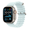 Apple Watch Ultra 2 GPS + Cellular, 49mm Natural Titanium Case with Ice Blue Ocean Band