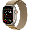 Apple Watch Ultra 2 GPS + Cellular, 49mm Natural Titanium Case with Tan Alpine Loop - Medium