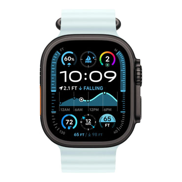 Apple Watch Ultra 2 GPS + Cellular, 49mm Black Titanium Case with Ice Blue Ocean Band - alAsil Apple Watch Ultra 2 GPS + Cellular, 49mm Black Titanium Case with Ice Blue Ocean Band 45676e-4.myshopify.com Apple Apple Watch Ultra 2 GPS + Cellular, 49mm Black Titanium Case with Ice Blue Ocean Band 45676e-4.myshopify.com Apple