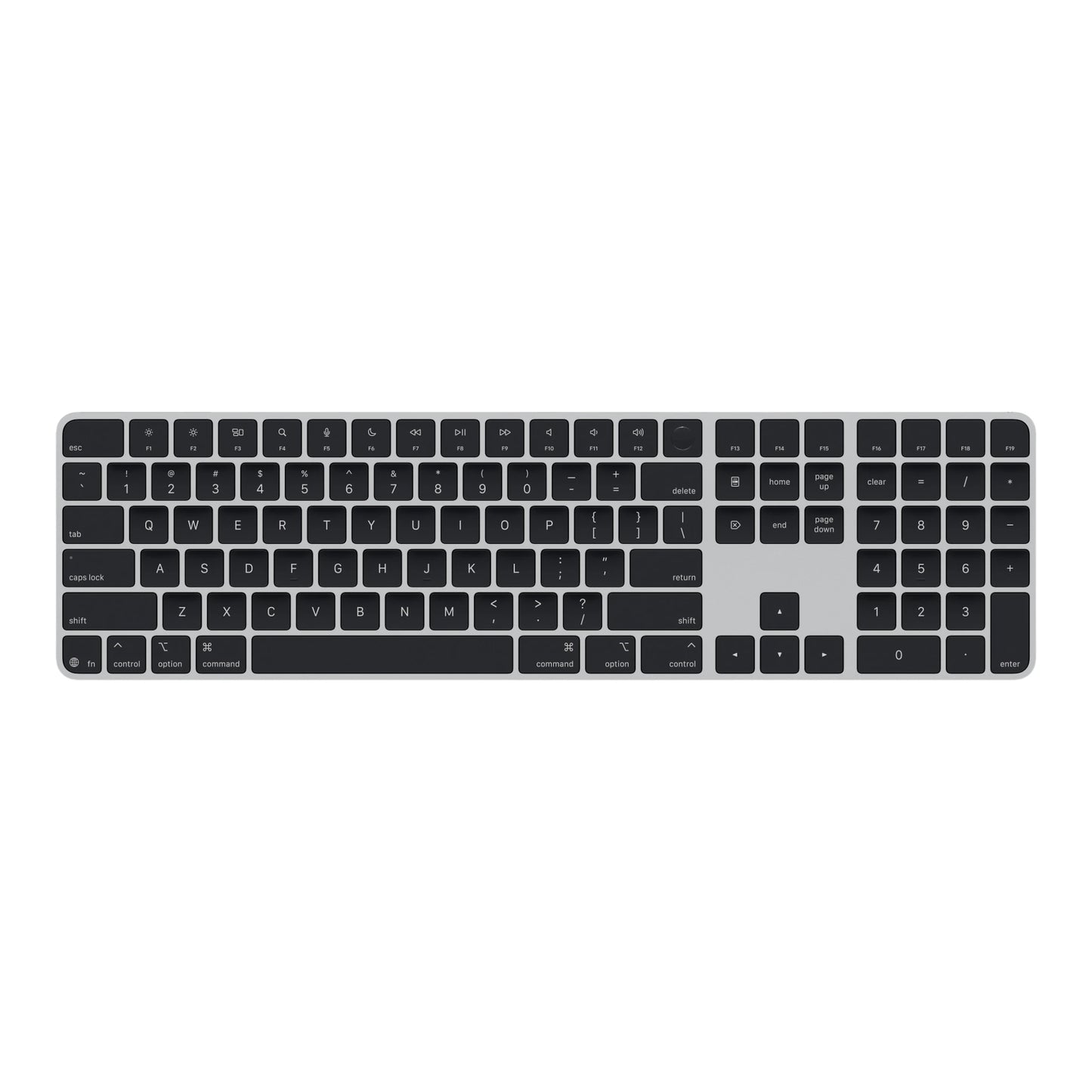 Apple Magic Keyboard with Touch ID and Numeric Keypad for Mac models with Apple silicon (USB-C) Black MXK83 | alAsil