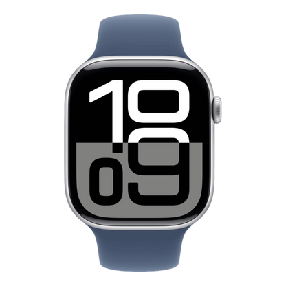 Apple Watch Series 10 GPS, 46mm Silver Aluminum Case with Denim Sport Band - S/M - alAsil Apple Watch Series 10 GPS, 46mm Silver Aluminum Case with Denim Sport Band - S/M 45676e-4.myshopify.com Apple Apple Watch Series 10 GPS, 46mm Silver Aluminum Case with Denim Sport Band - S/M 45676e-4.myshopify.com Apple