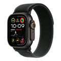 آبل واتش ألترا 2 GPS + خلوي, 49mm هيكل من التيتانيوم الأسود مع حلقة تريل سوداء - قياس M/L - MYQ63