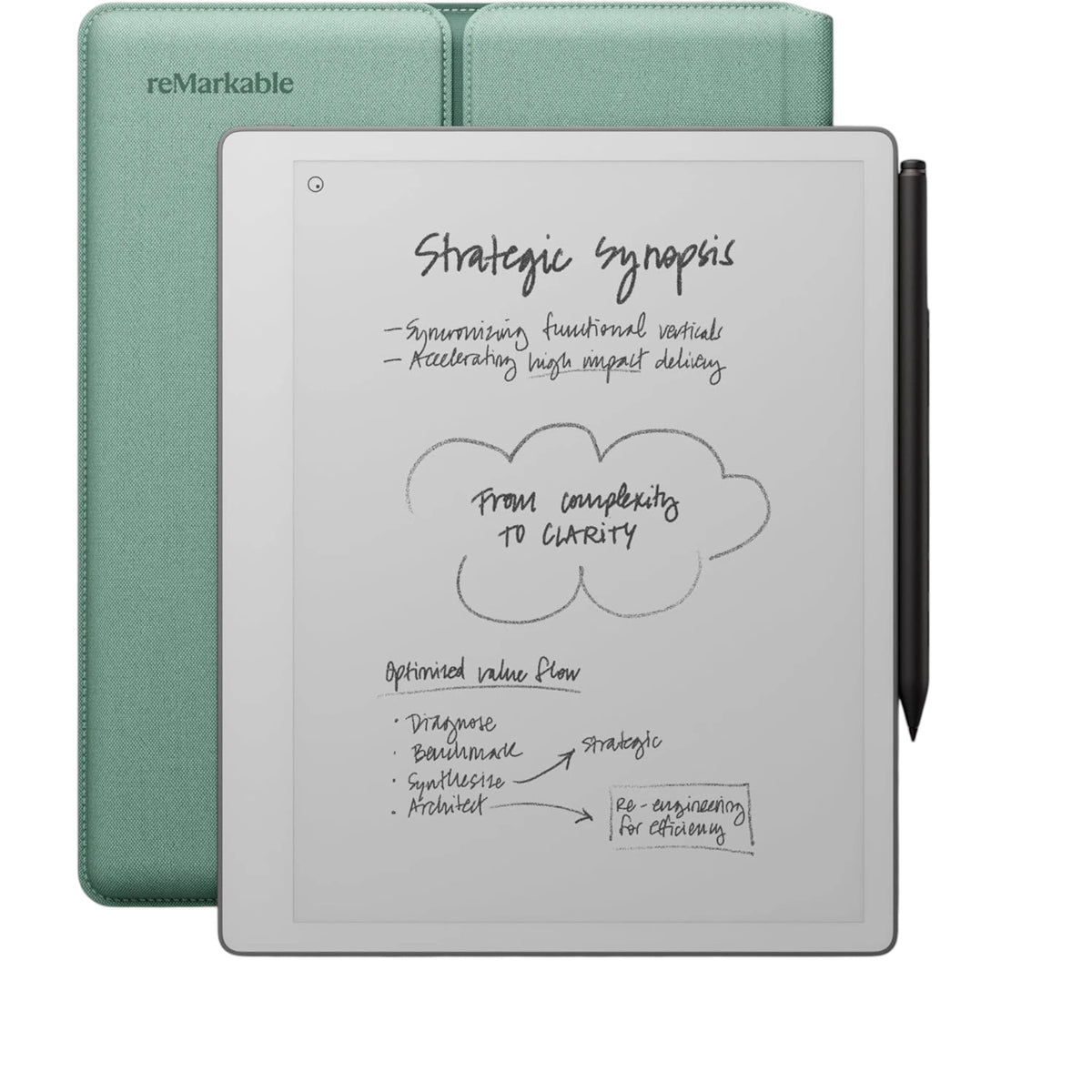 reMarkable Paper Pure مع Marker Plus وحافظة Sleeve Folio لون Mist Green - RM95A-1002NW