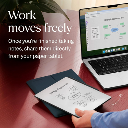 reMarkable Paper Pure with Marker Plus and Ocean Blue Sleeve Folio - RM95A-1000NW