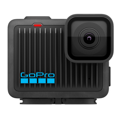 alAsil GoPro HERO 2024 action camera in black with a compact, ribbed design and front-facing lens.