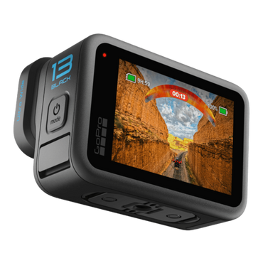 alAsil GoPro HERO13 Black action camera with Ultra Wide Lens Mod showing a canyon paragliding view on the screen