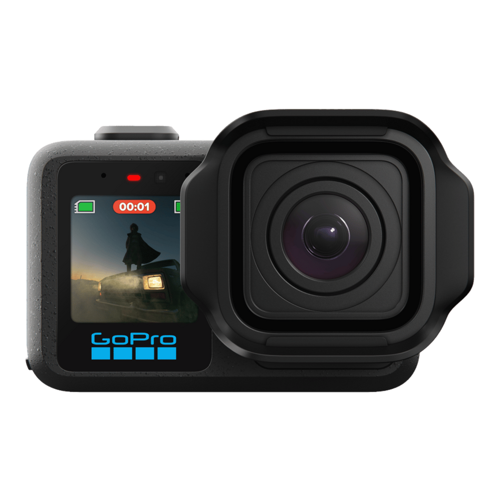 alAsil GoPro MISSION 1 cinema camera featuring a 1-inch sensor and front-facing display screen