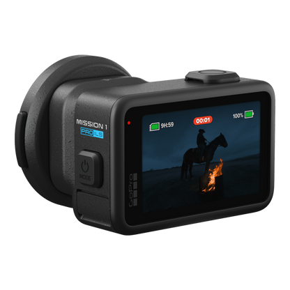 alAsil GoPro MISSION 1 PRO ILS cinema camera with Micro Four Thirds mount and rear touchscreen display