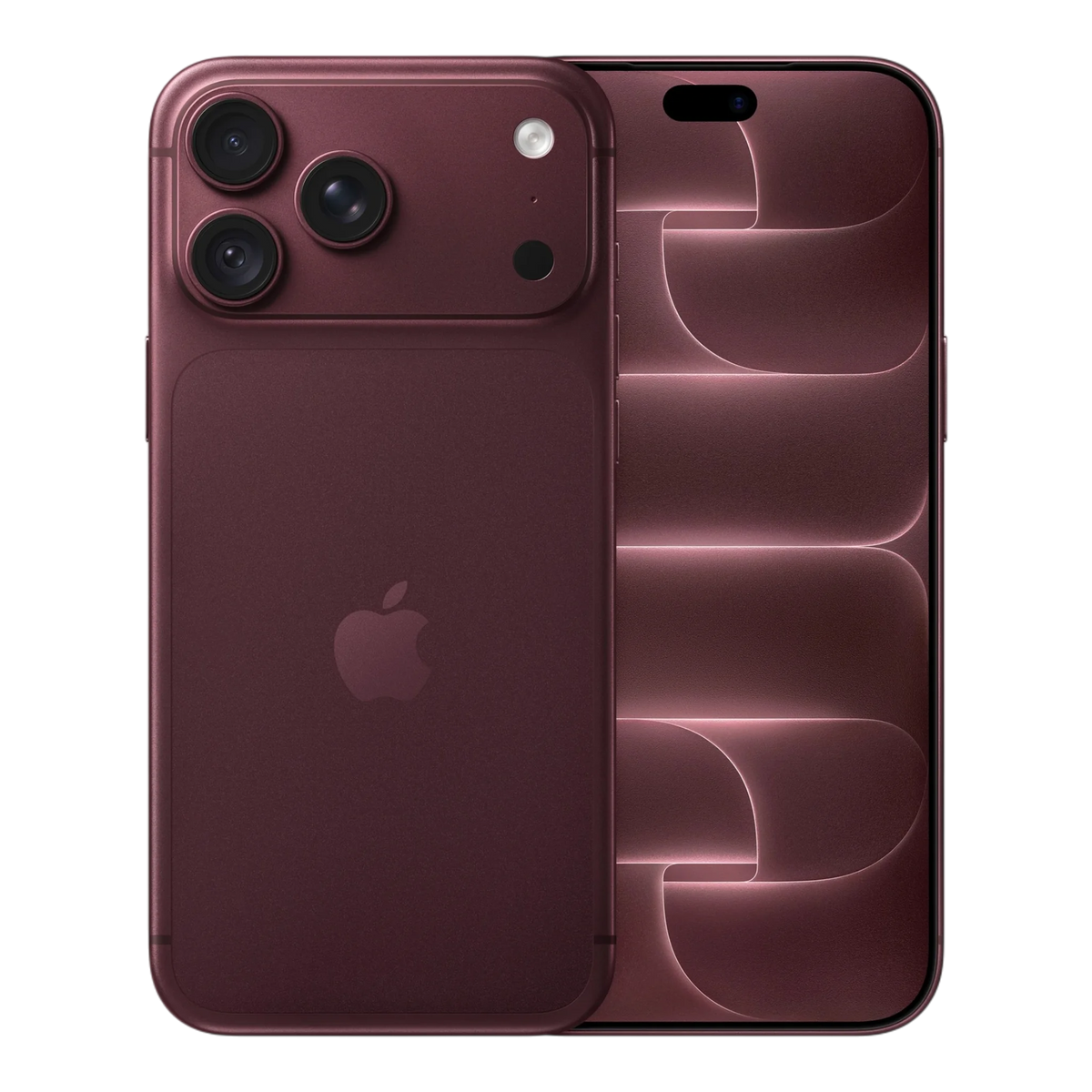 Apple iPhone 18 Pro Max Burgundy — front and back