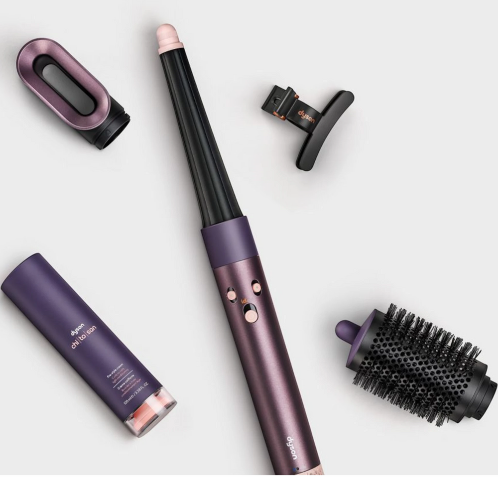 Dyson Airwrap i.d. multi-styler Straight+Wavy, Jasper plum with attachments