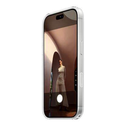 iPhone 18 Pro Clear Case with MagSafe, side view on iPhone 18 Pro