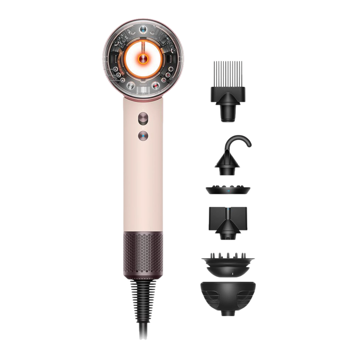 Dyson Supersonic Nural hair dryer Curly+Coily, Ceramic pink/Rose gold close-up