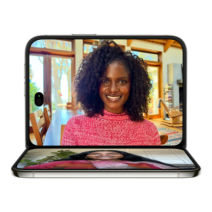 Apple iPhone Duo Star White — right-angle interior display