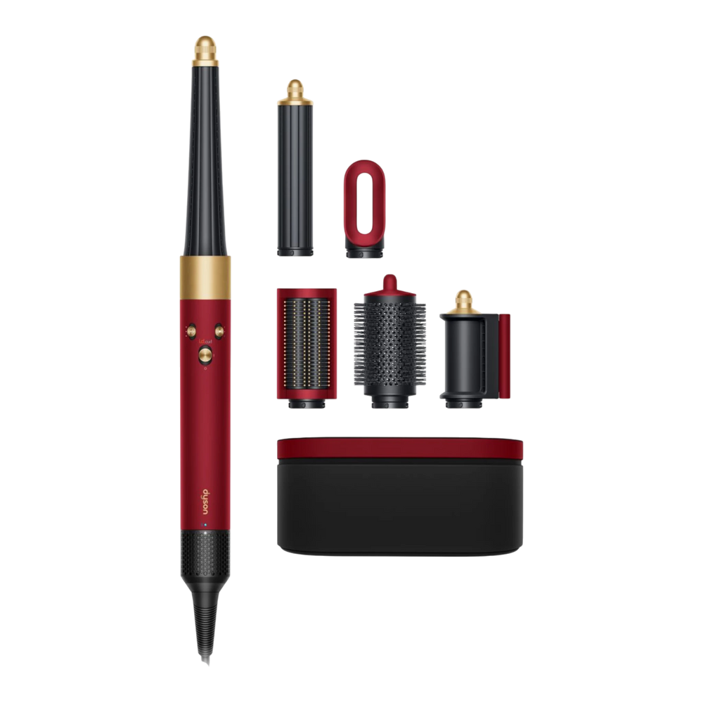 Dyson Airwrap i.d. multi-styler Straight+Wavy, Red velvet/Gold close-up