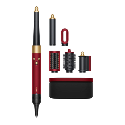 Dyson Airwrap i.d. multi-styler Straight+Wavy, Red velvet/Gold close-up
