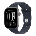 Apple Watch Series 12 GPS, 46mm Space Gray Aluminum Case with Navy Blue Sport Band - M/L