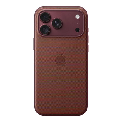 iPhone 18 Pro Max TechWoven Case with MagSafe – Burgundy, back view on iPhone 18 Pro Max in burgundy