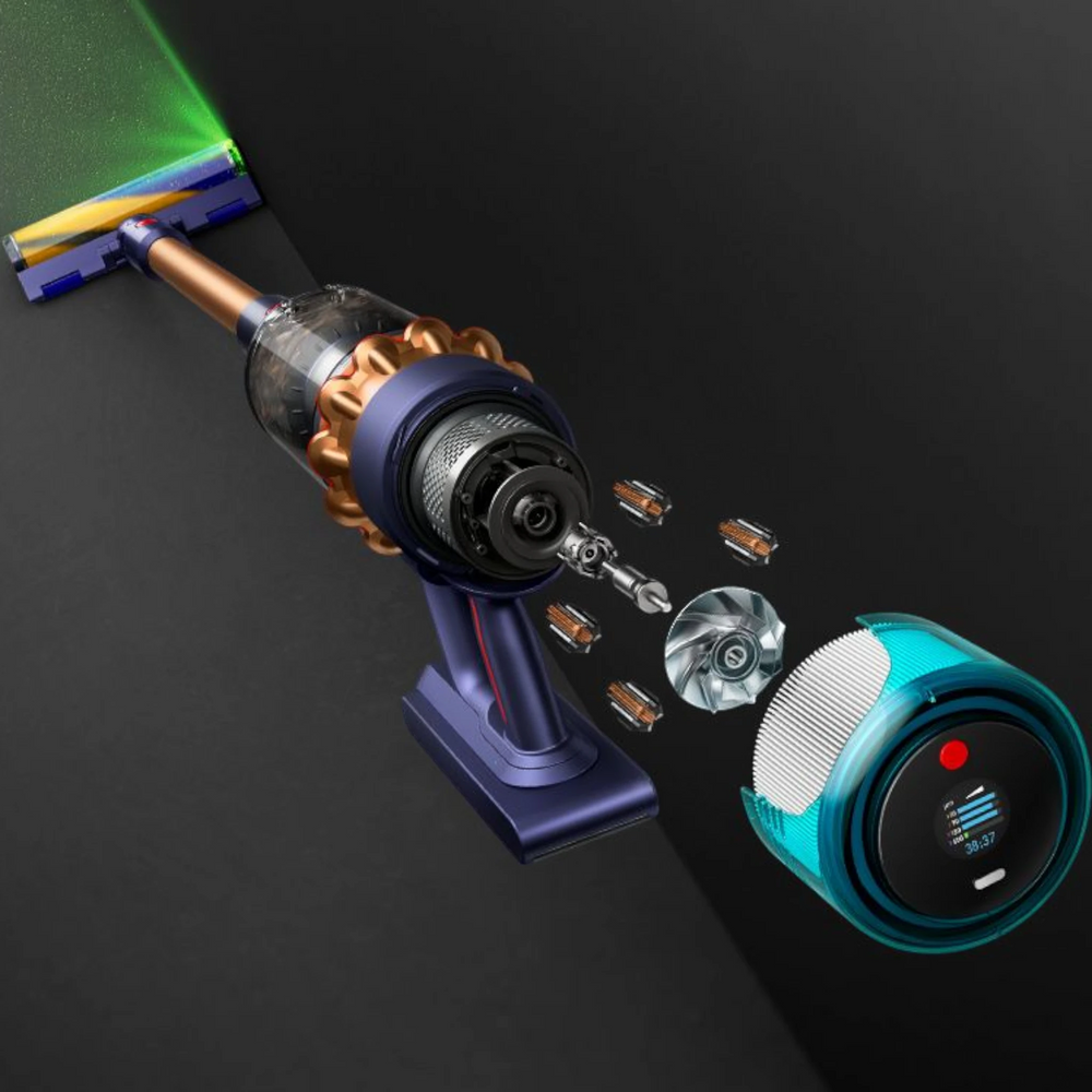Dyson Gen5detect Absolute Cordless Vacuum, Prussian blue/Copper close-up