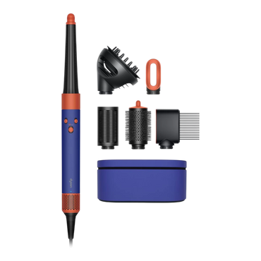 Dyson Airwrap i.d. multi-styler Curly+Coily, Vinca blue/Topaz close-up