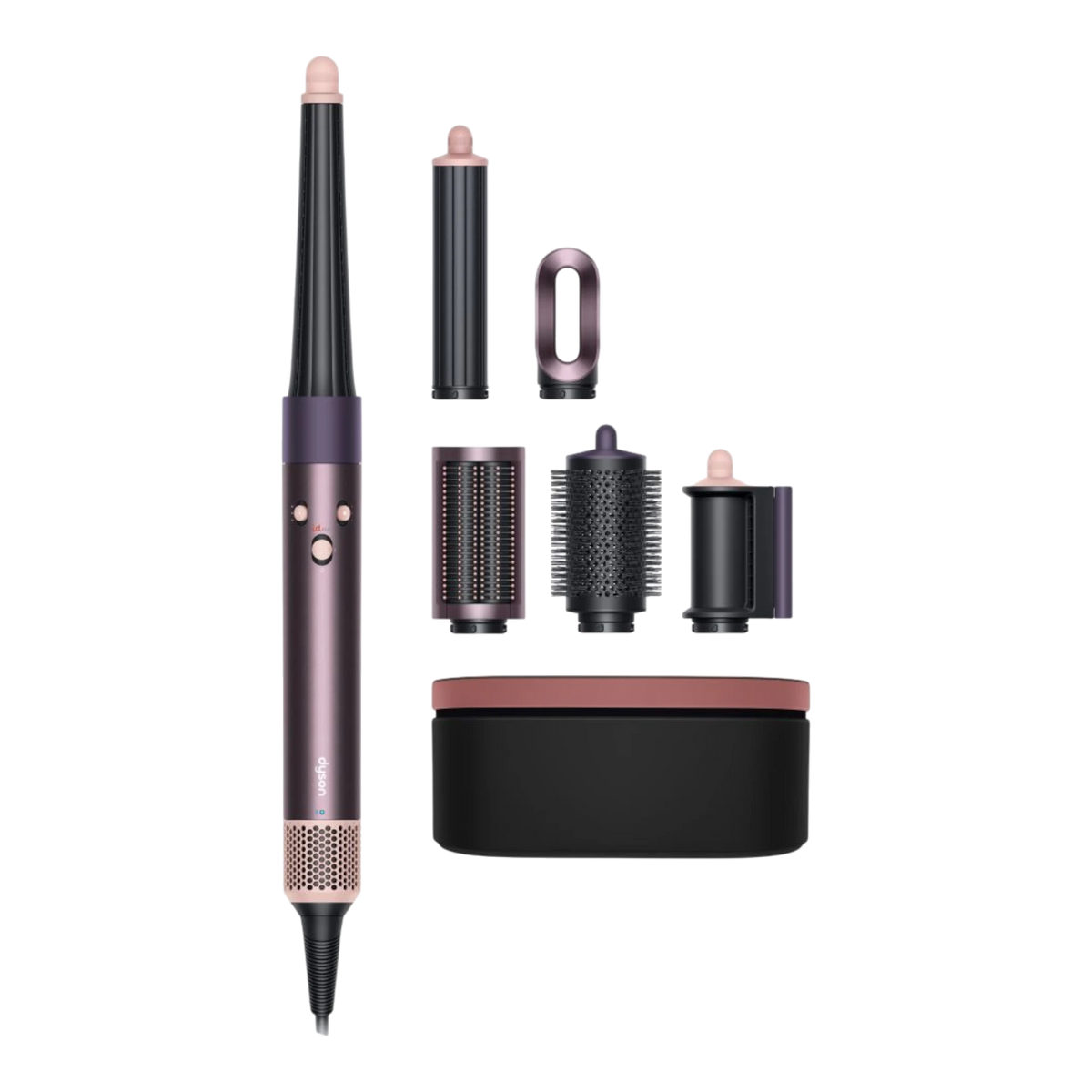 Dyson Airwrap i.d. multi-styler Straight+Wavy, Jasper plum close-up