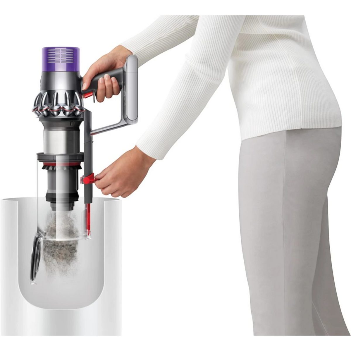 Dyson V10 Absolute Cordless Vacuum in use