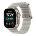 آبل واتش ألترا 4 GPS + خلوي، مقاس 49 ملم، إطار تيتانيوم طبيعي مع حزام المحيط رمادي شبه شفاف - MJAD4