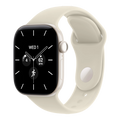 Apple Watch Series 12 GPS + Cellular, 42mm Pearl White Ceramic Case with Sand Sport Band - M/L