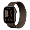 آبل واتش سيريس 12 GPS، مقاس 42 ملم، إطار ألومنيوم برونزي داكن مع حزام Loop ميلانيز برونزي داكن - MKDC4