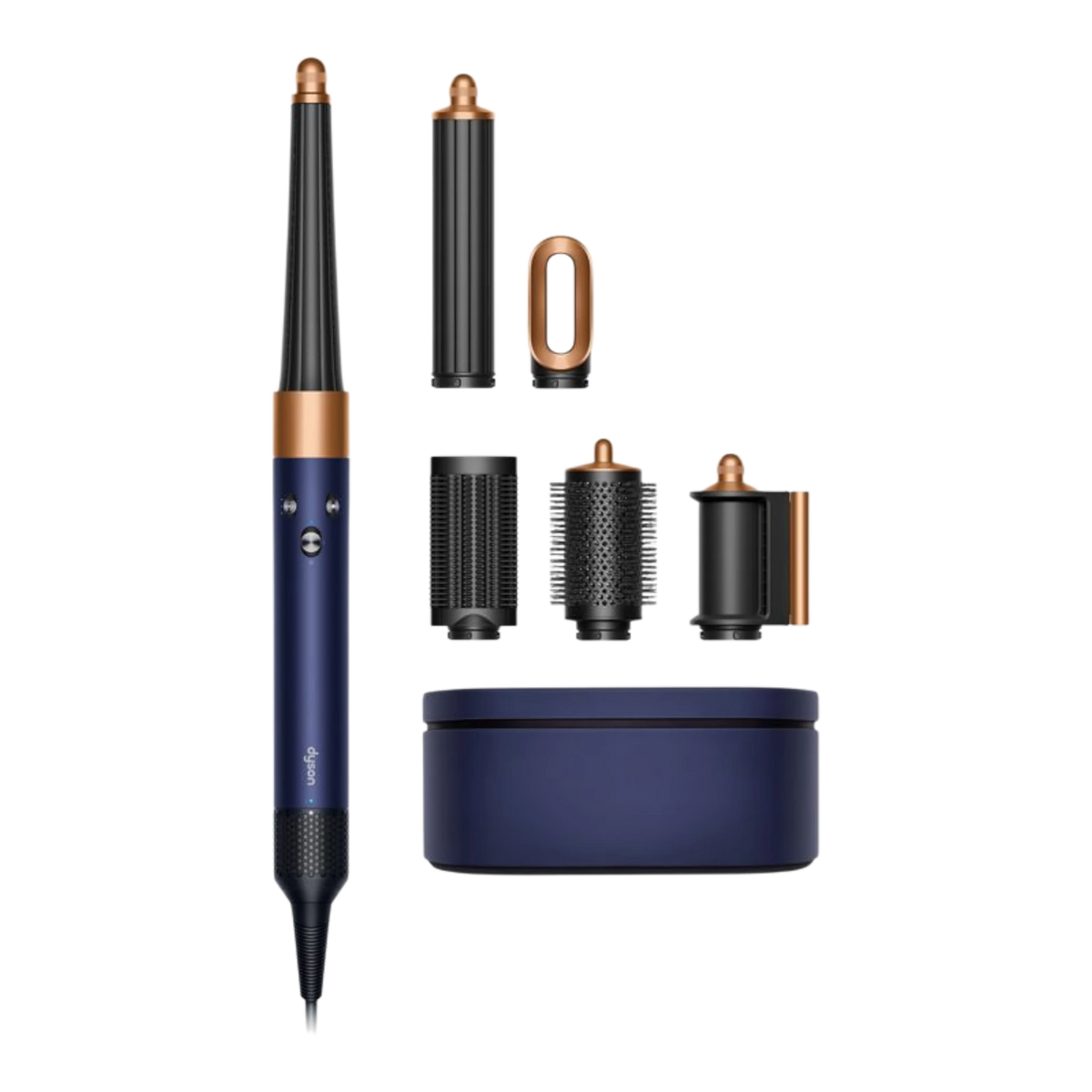 Dyson Airwrap i.d. multi-styler Straight+Wavy, Prussian blue/Rich copper with attachments