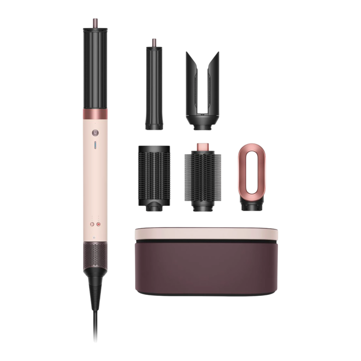 Dyson Airwrap Co-anda 2x multi-styler Straight+Wavy, Ceramic pink/Rose gold close-up