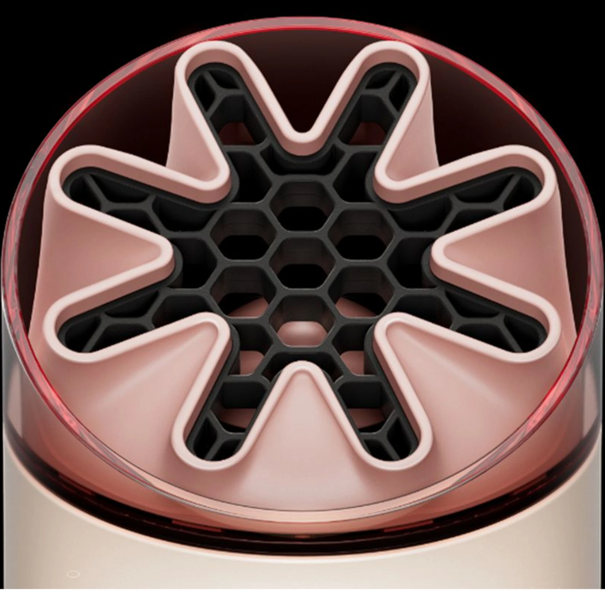 Dyson HushJet Mini Cool fan, Stone/Blush close-up