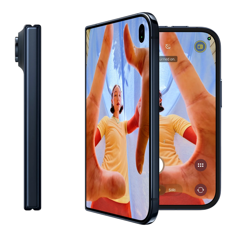 Apple iPhone Duo Night Sky — hinge and dual-screen preview