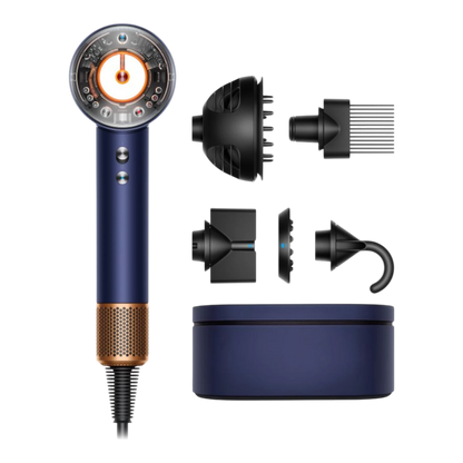 Dyson Supersonic Nural hair dryer Curly+Coily, Prussian blue/Rich copper close-up