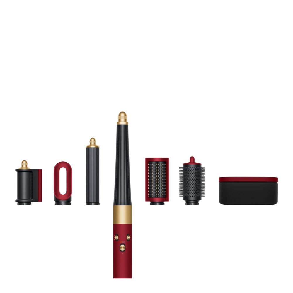 Dyson Airwrap i.d. multi-styler Straight+Wavy, Red velvet/Gold with attachments